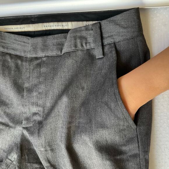 Banana Republic Women Stretch Straight Leg Pants size 6, Gray, with Liner - Picture 7 of 13